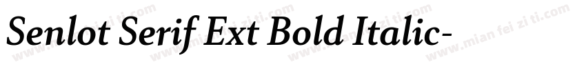 Senlot Serif Ext Bold Italic字体转换